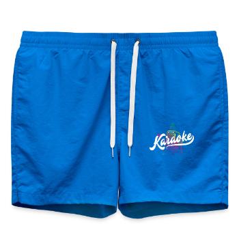 Colorful Karaoke Microphone Design - Swim Trunks - cobalt blue - Front