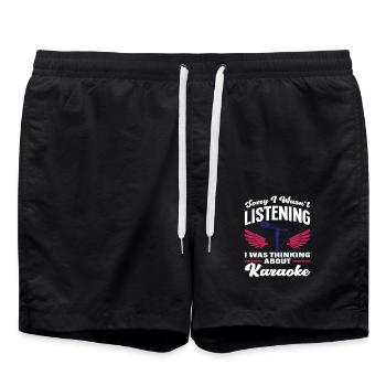 Désolé, je n’écoutais pas en pensant au karaoké - Short de bain - noir - Devant - AI Model Male 185 light (185cm)