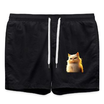 Persian Cat Persian Cat Persian Cat Cute Cats - Swim Trunks - black - Front - AI Model Male 185 light (185cm)
