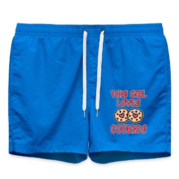 Cookies Disant Biscuits au Chocolat Cadeau de Cookie Drôle - Short de bain - cobalt blue - Devant