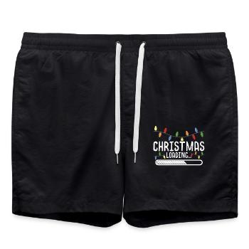 Christmas Is Loading - Swim Trunks - black - Front - AI Model Male 185 light (185cm)