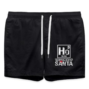 Christmas HO HO HO The Element Of Santa - Swim Trunks - black - Front - AI Model Male 185 light (185cm)