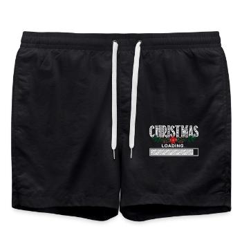 Christmas Is Loading - Swim Trunks - black - Front - AI Model Male 185 light (185cm)
