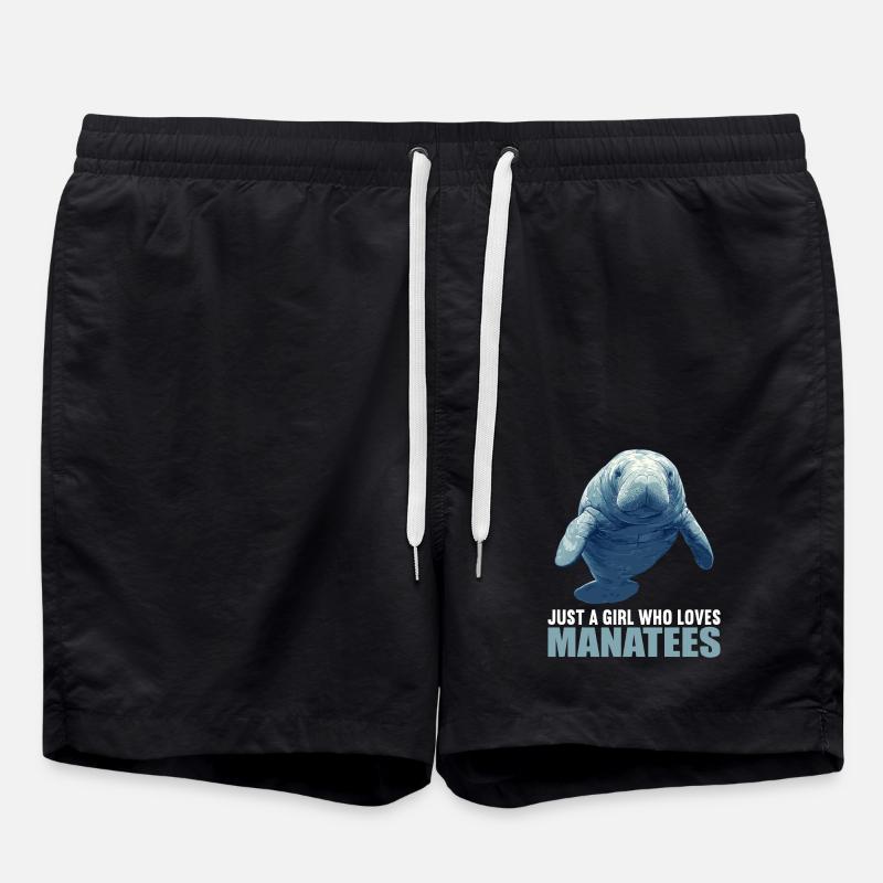 Seekuh Manatees Manatee - Swim Trunks - black