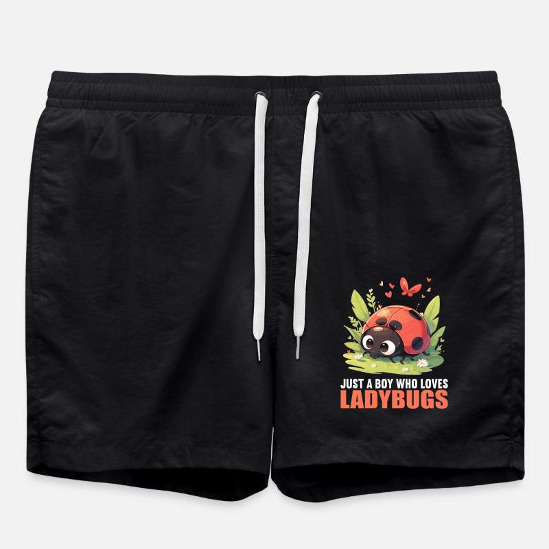 Ladybug Marienkäfer - Swim Trunks - black