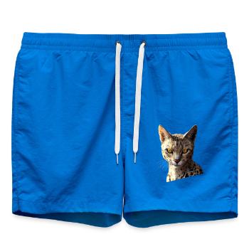 Savannah Chat Chat Maman Mignon Serval Léopard Chats - Short de bain - cobalt blue - Devant