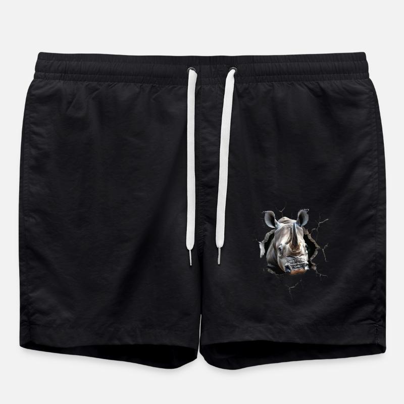 Rhinoceros - Swim Trunks - black