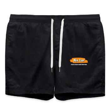 You don't have to be able to do anything for lazy people - Swim Trunks - black - Front - AI Model Male 185 light (185cm)