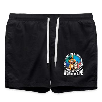 Animal Shelter My Passion My Animal Foster Home - Swim Trunks - black - Front - AI Model Male 185 light (185cm)
