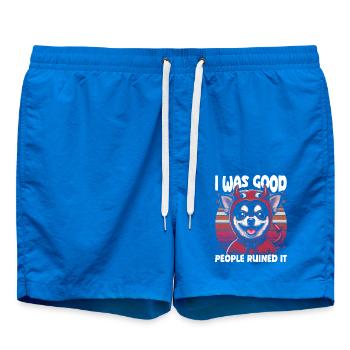 Diable Chihuahua souriant J’étais de bonnes personnesRuiné - Short de bain - cobalt blue - Devant