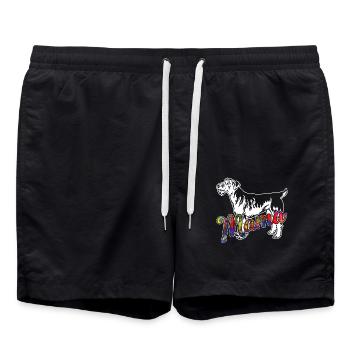 Airedale Terrier Airedale Terrier Mama - Swim Trunks - black - Front - AI Model Male 185 light (185cm)