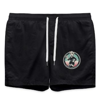 Rau, Nie Glatt Emo Punk Girl - Badeshorts - Schwarz - Vorne - AI Model Male 185 light (185cm)