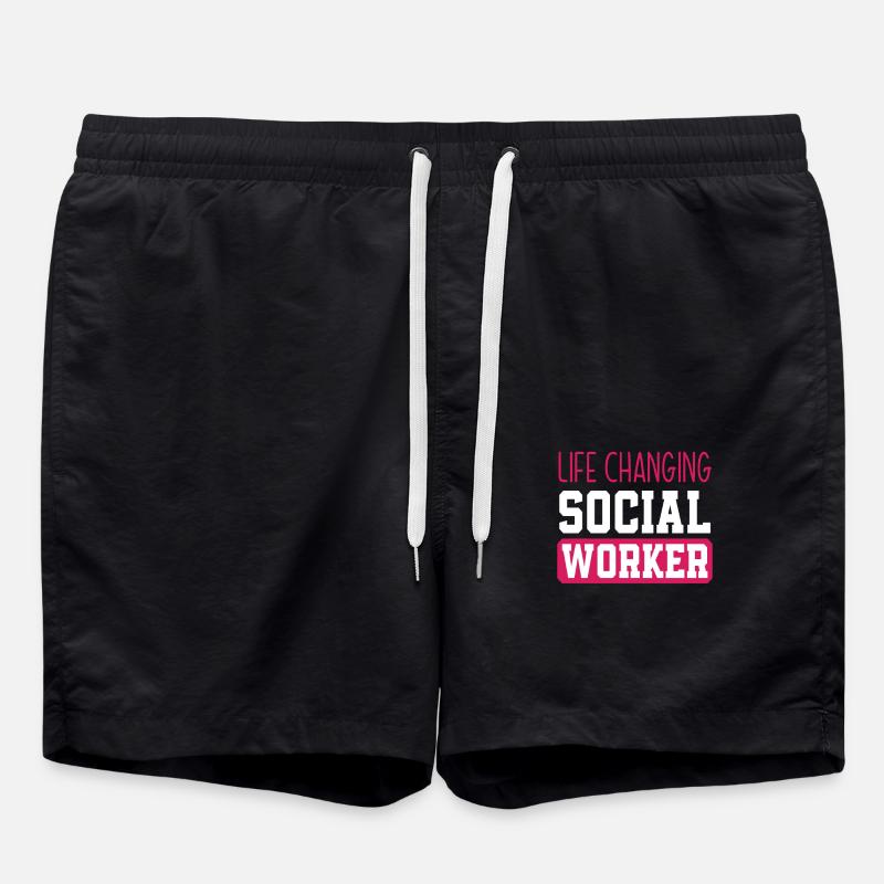 Changer des vies Travailleurs sociaux - Short de bain - noir