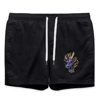 Fantasy RPG Magic Dungeon Dragon - Short de bain - noir - Devant - AI Model Male 185 light (185cm)