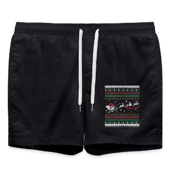Funny Audio Engineer Christmas - Swim Trunks - black - Front - AI Model Male 185 light (185cm)