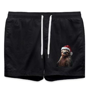 Faultier - Badeshorts - Schwarz - Vorne - AI Model Male 185 light (185cm)