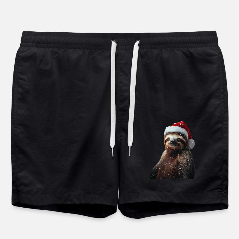Faultier - Badeshorts - Schwarz