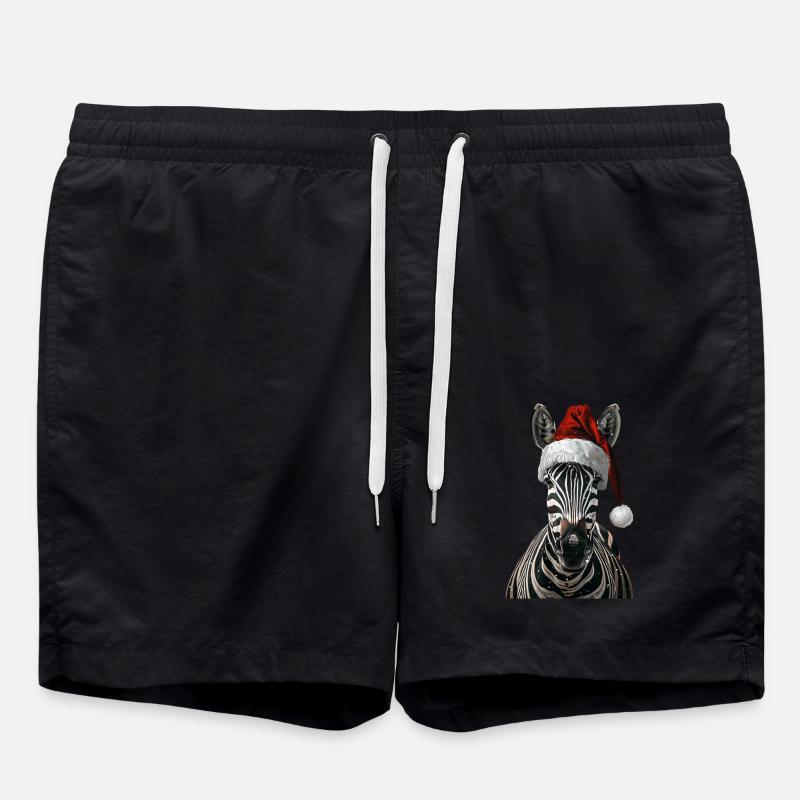Zebra - Badeshorts - Schwarz