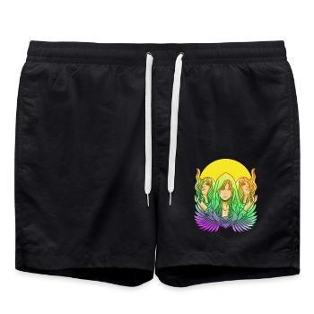 Ancient God Greek From My Head Mythology - Swim Trunks - black - Front - AI Model Male 185 light (185cm)