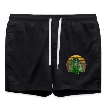 Ancient God Greek Medussa Mythology - Swim Trunks - black - Front - AI Model Male 185 light (185cm)