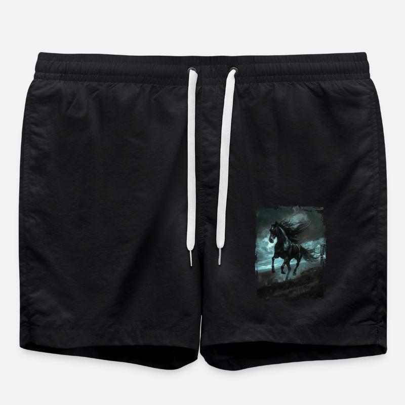 Viertel Pferde - Badeshorts - Schwarz