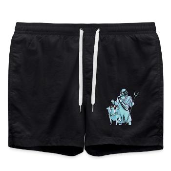 Ancient God Greek From My Head Mythology - Swim Trunks - black - Front - AI Model Male 185 light (185cm)