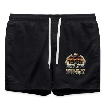 1965 Vintage Vintage Cadeau d’anniversaire Rétro - Short de bain - noir - Devant - AI Model Male 185 light (185cm)