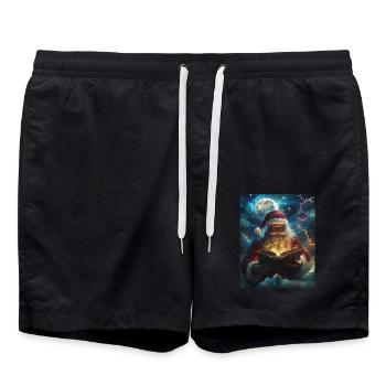 Weihnachtsmann Frauen Männer Kinder Weihnachten - Badeshorts - Schwarz - Vorne - AI Model Male 185 light (185cm)