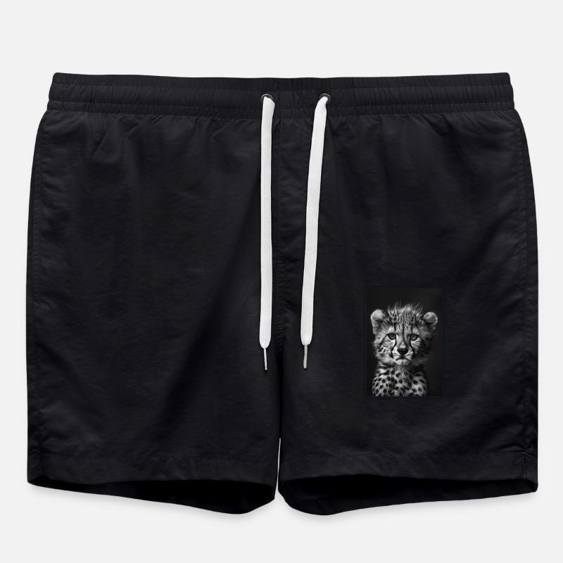 Cheetah Geparde Gepard - Swim Trunks - black