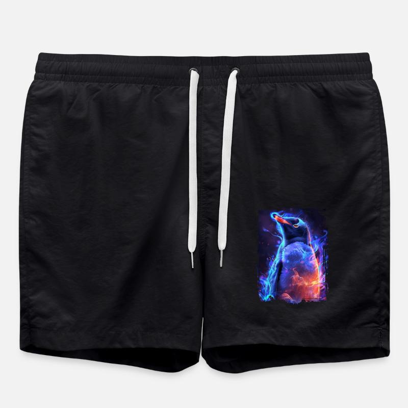 Penguin - Swim Trunks - black