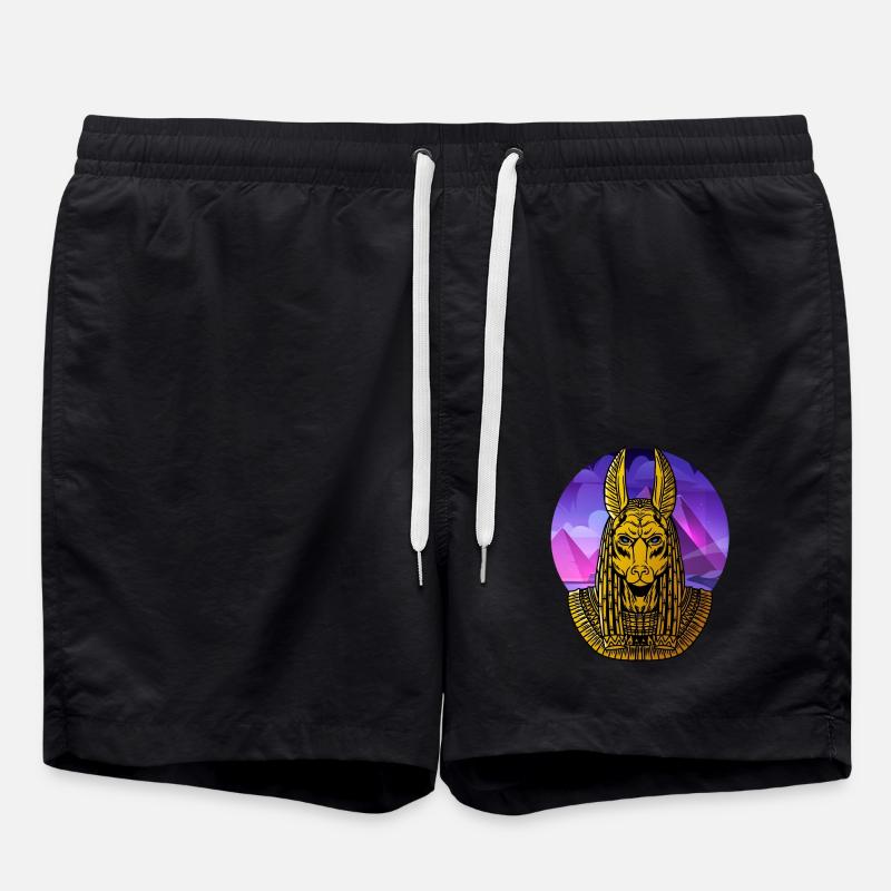 Hiéroglyphes Anubis Mythologie égyptienne - Short de bain - noir