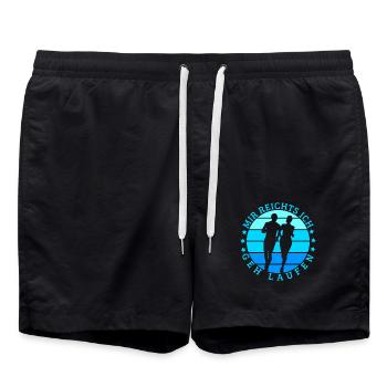 Running Mir Reichts Ich Geh Laufen Marathon Runner - Badeshorts - Schwarz - Vorne - AI Model Male 185 light (185cm)