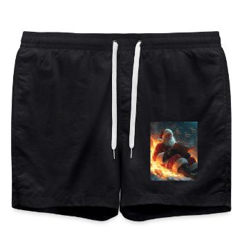 Weihnachtsmann Frauen Männer Kinder Weihnachten - Badeshorts - Schwarz - Vorne - AI Model Male 185 light (185cm)