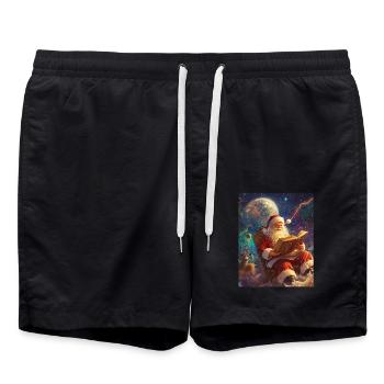 Weihnachtsmann Frauen Männer Kinder Weihnachten - Badeshorts - Schwarz - Vorne - AI Model Male 185 light (185cm)