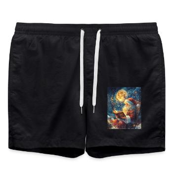 Weihnachtsmann Frauen Männer Kinder Weihnachten - Badeshorts - Schwarz - Vorne - AI Model Male 185 light (185cm)