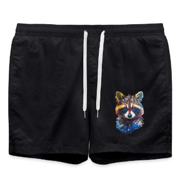 Raton laveur - Short de bain - noir - Devant - AI Model Male 185 light (185cm)