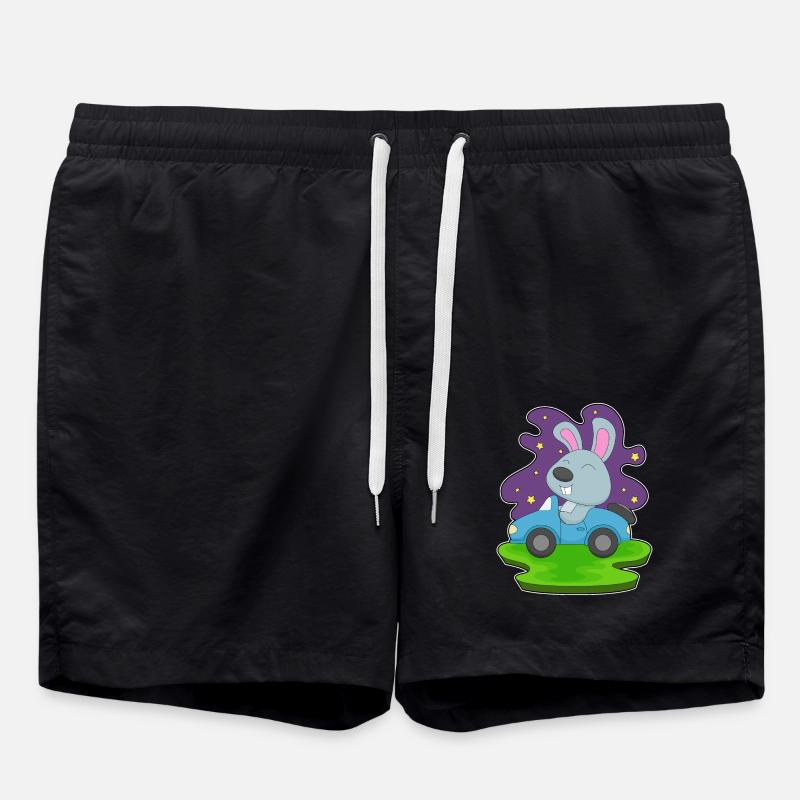 Rabbit Car - Swim Trunks - black