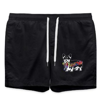 Cardigan Welsh Corgi Cardigan Welsh Corgi Mama - Swim Trunks - black - Front - AI Model Male 185 light (185cm)