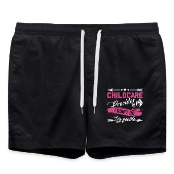 Childcare Provider I Don't Do Big People - Swim Trunks - black - Front - AI Model Male 185 light (185cm)