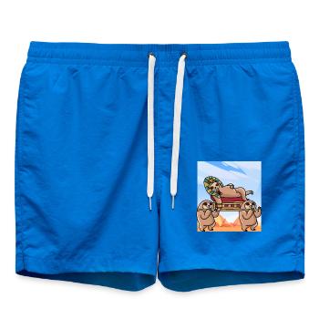 Hiéroglyphes Paresseux Tutan Mythologie égyptienne - Short de bain - cobalt blue - Devant