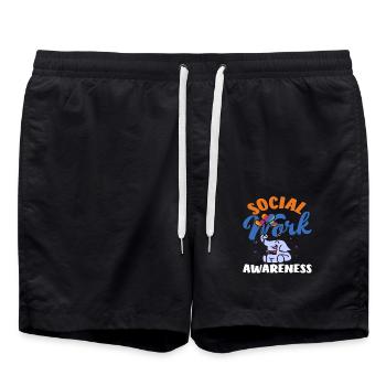Social Work Awareness Elephant Balloons - Swim Trunks - black - Front - AI Model Male 185 light (185cm)