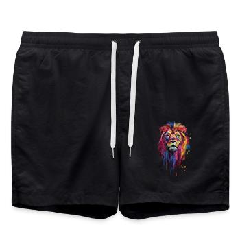 Lion - Swim Trunks - black - Front - AI Model Male 185 light (185cm)