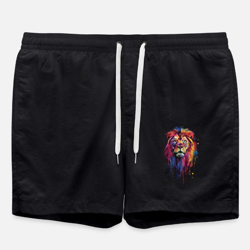 Lion - Swim Trunks - black