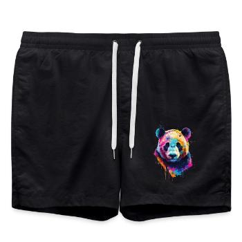 Panda - Short de bain - noir - Devant - AI Model Male 185 light (185cm)