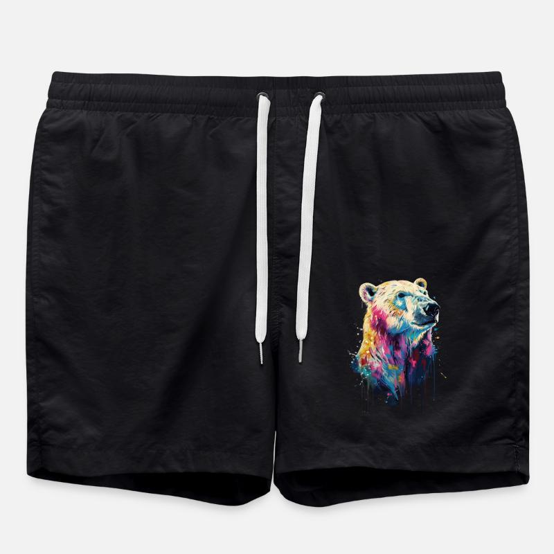 Polar bear - Swim Trunks - black
