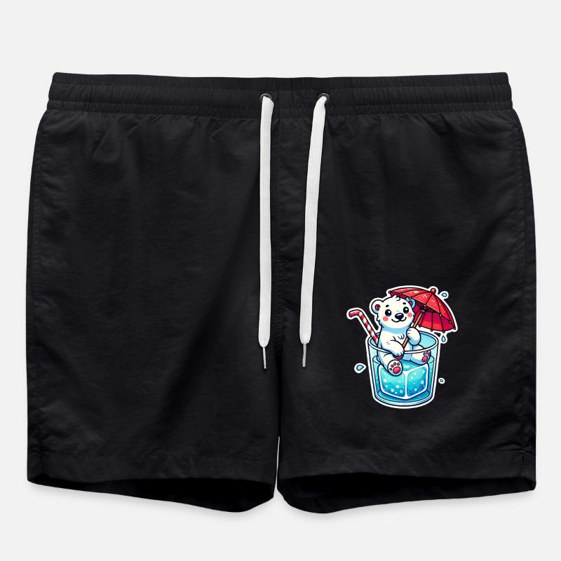 Eisbär Eiswürfel - Badeshorts - Schwarz