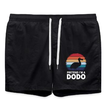 Dodo Spruch Dodo Vogel Lustiges Dodo Geschenk - Badeshorts - Schwarz - Vorne - AI Model Male 185 light (185cm)