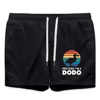 Dodo Spruch Dodo Vogel Lustiges Dodo Geschenk - Badeshorts - Schwarz - Vorne - AI Model Male 185 light (185cm)