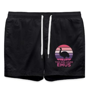 Emu Saying Australia Emus Funny Emu Gift - Swim Trunks - black - Front - AI Model Male 185 light (185cm)