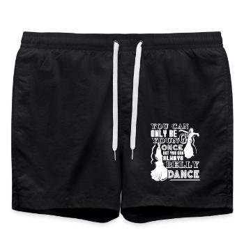 You Can Always Belly Dance - Swim Trunks - black - Front - AI Model Male 185 light (185cm)